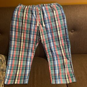 Love Multicolor Plaid Cotton Lounge Shorts in Teal, Coral, Navy